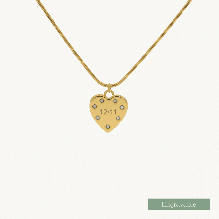 Freya Love Pendant Engravable Necklace