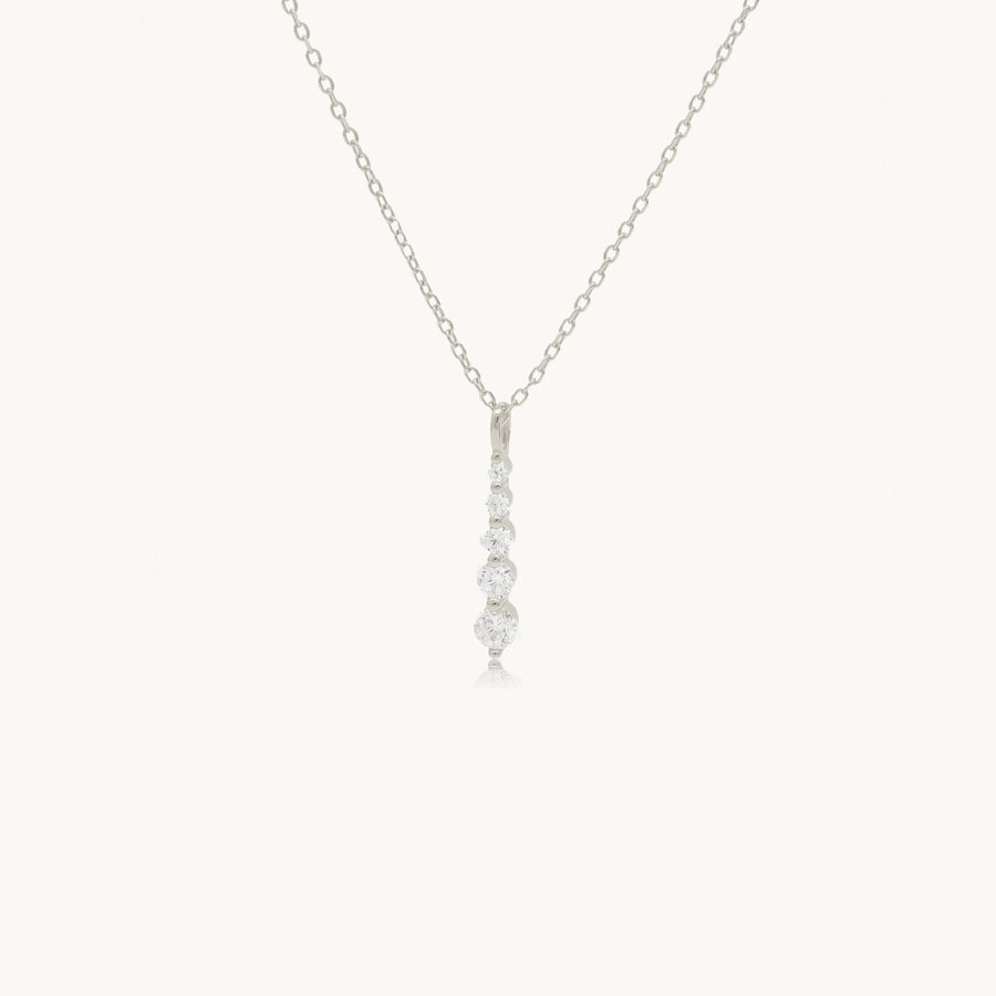 Winter Zirconia 925 Sterling Silver Necklace (Silver)