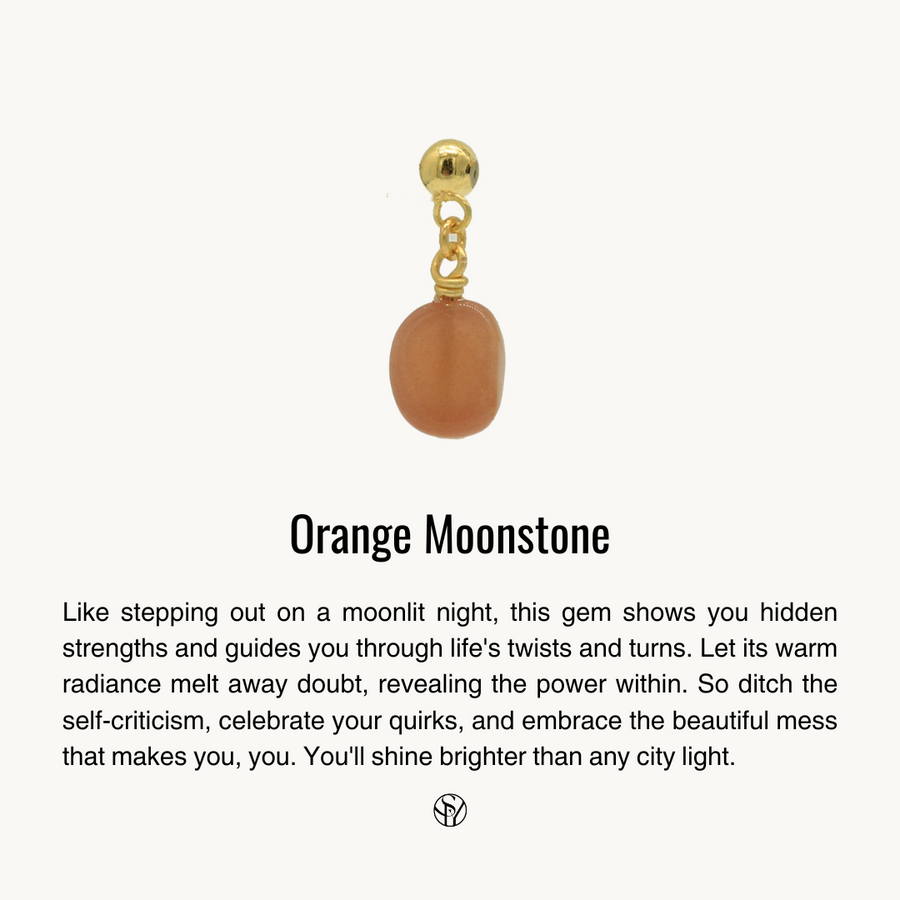 Orange Moonstone Charm