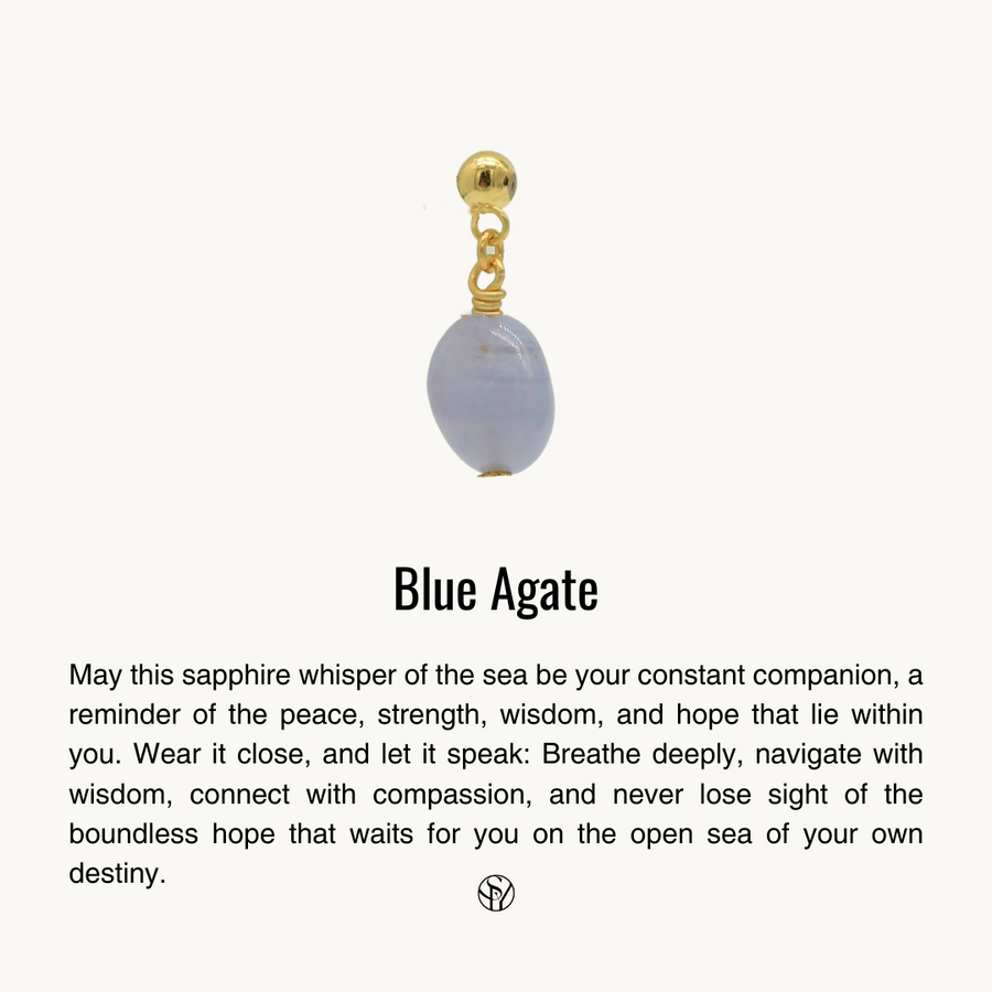 Blue Agate Charm