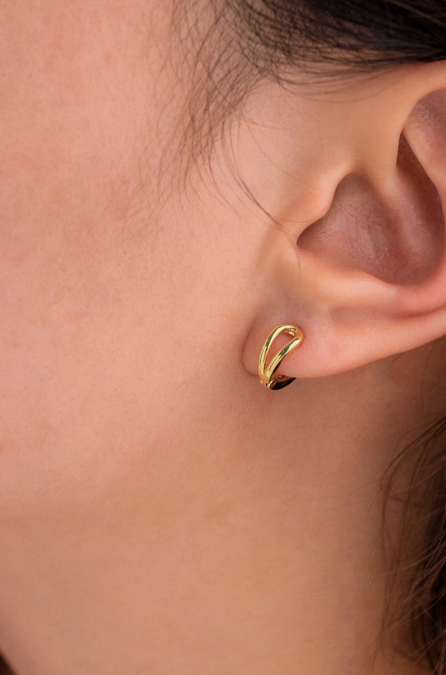 Ada Gold Huggies Earrings