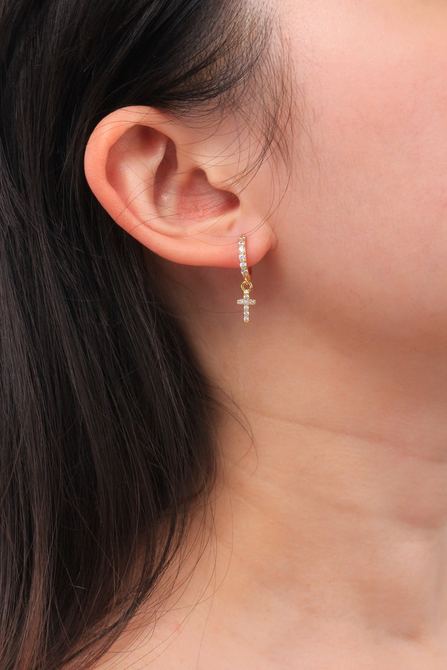 Diamond Hoop Earrings - Faith (Diamond)