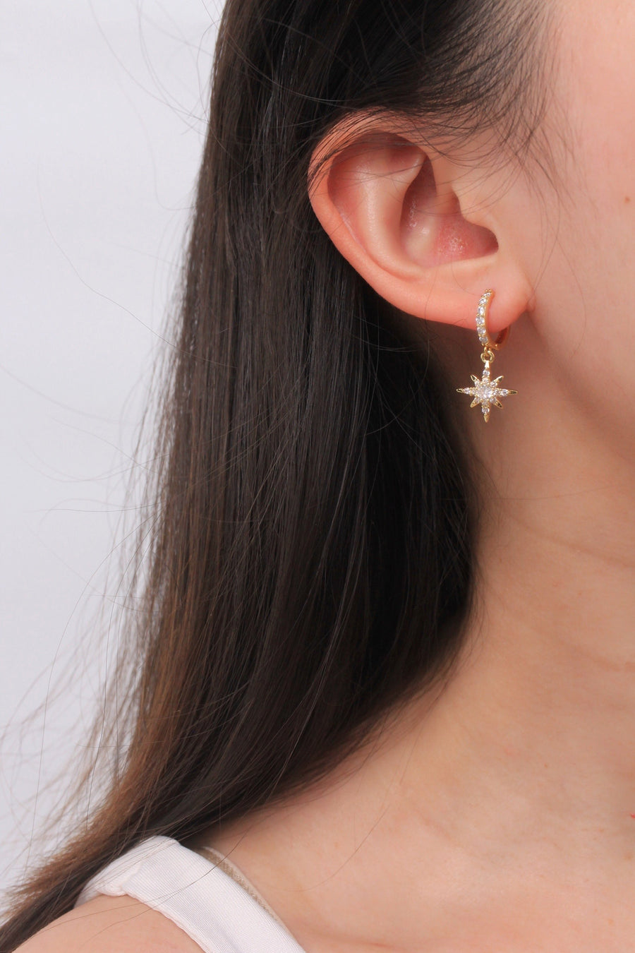 Diamond Hoop Earrings - Starry Sky