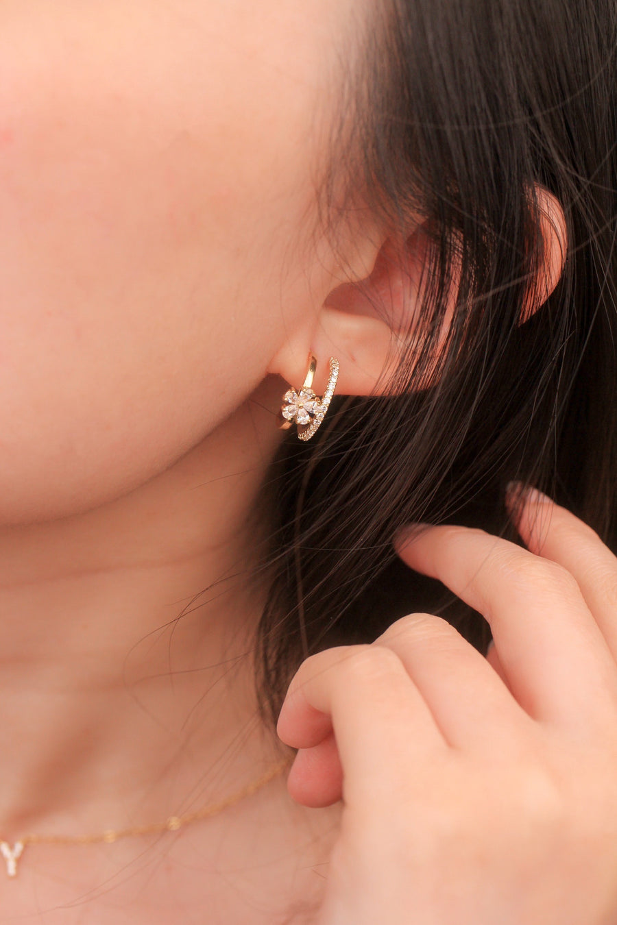 Camellia Flower Earrings