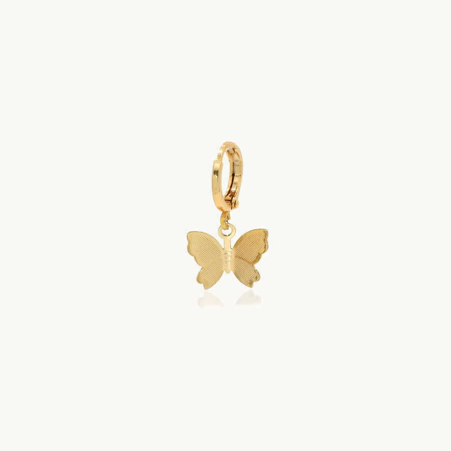 Plain Hoop Earrings - Butterfly