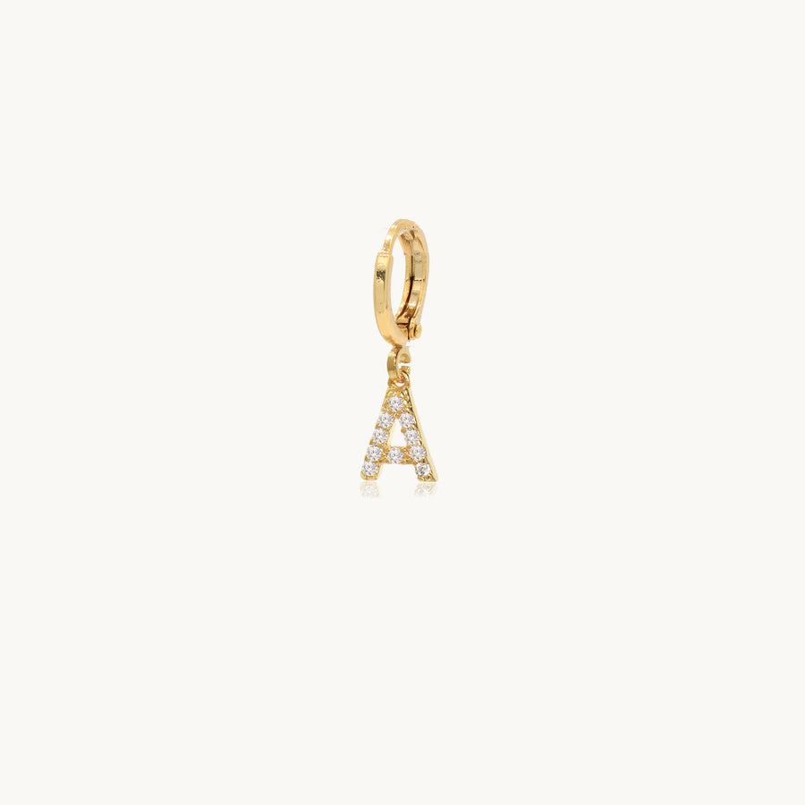 Diamond Alphabet Personalised Earrings