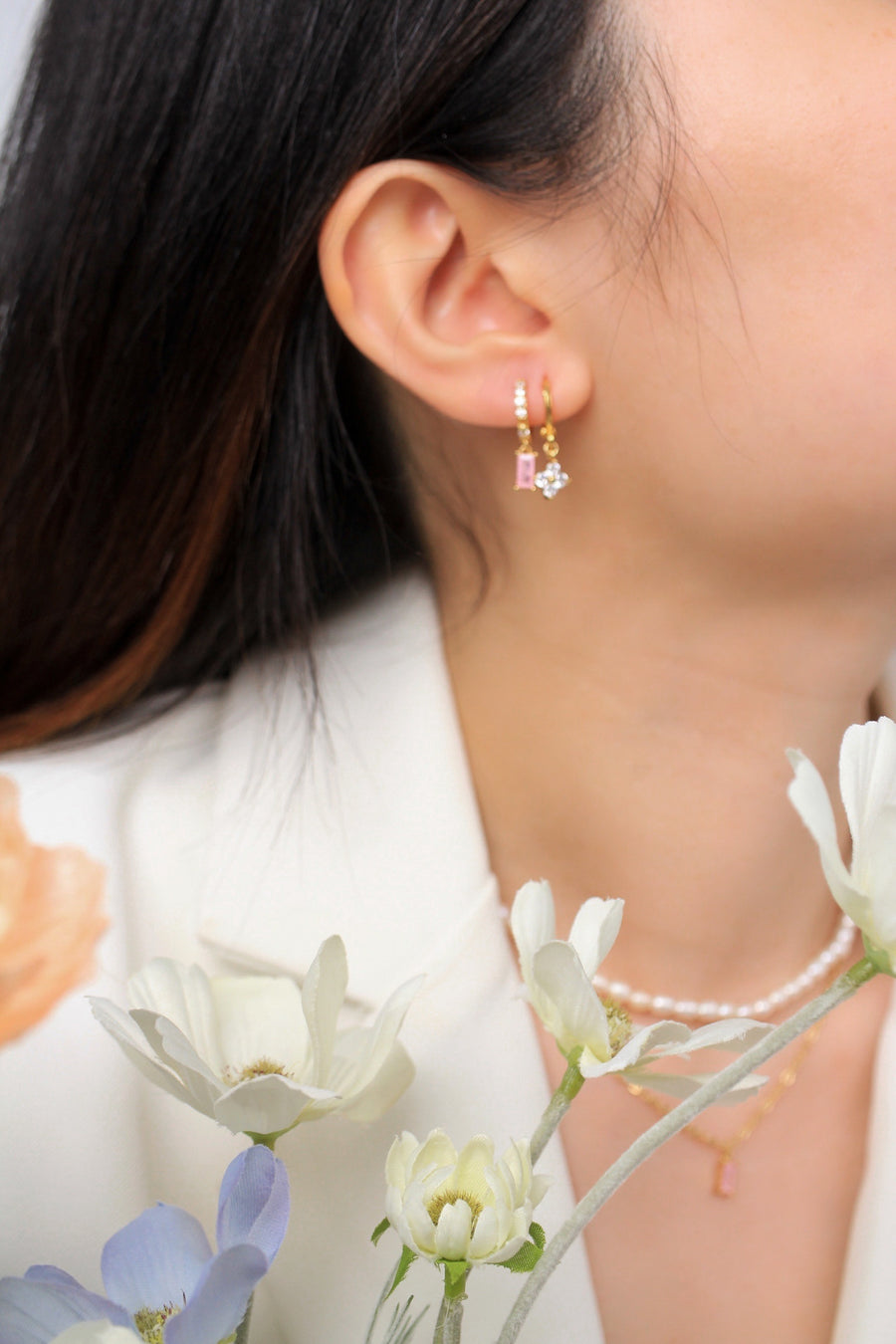 Lisa Butterfly Diamond Hoop Earrings Jewellery India Online  CaratLanecom