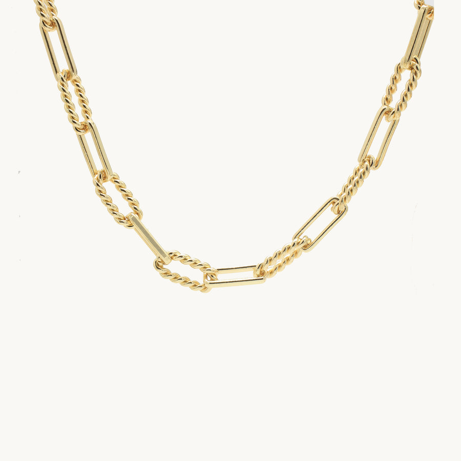 Dual Tone Chunky Chain Necklace