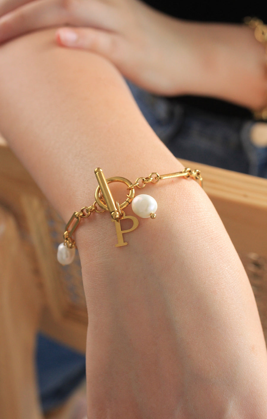 Ray Baroque Pearl Personalised Bracelet