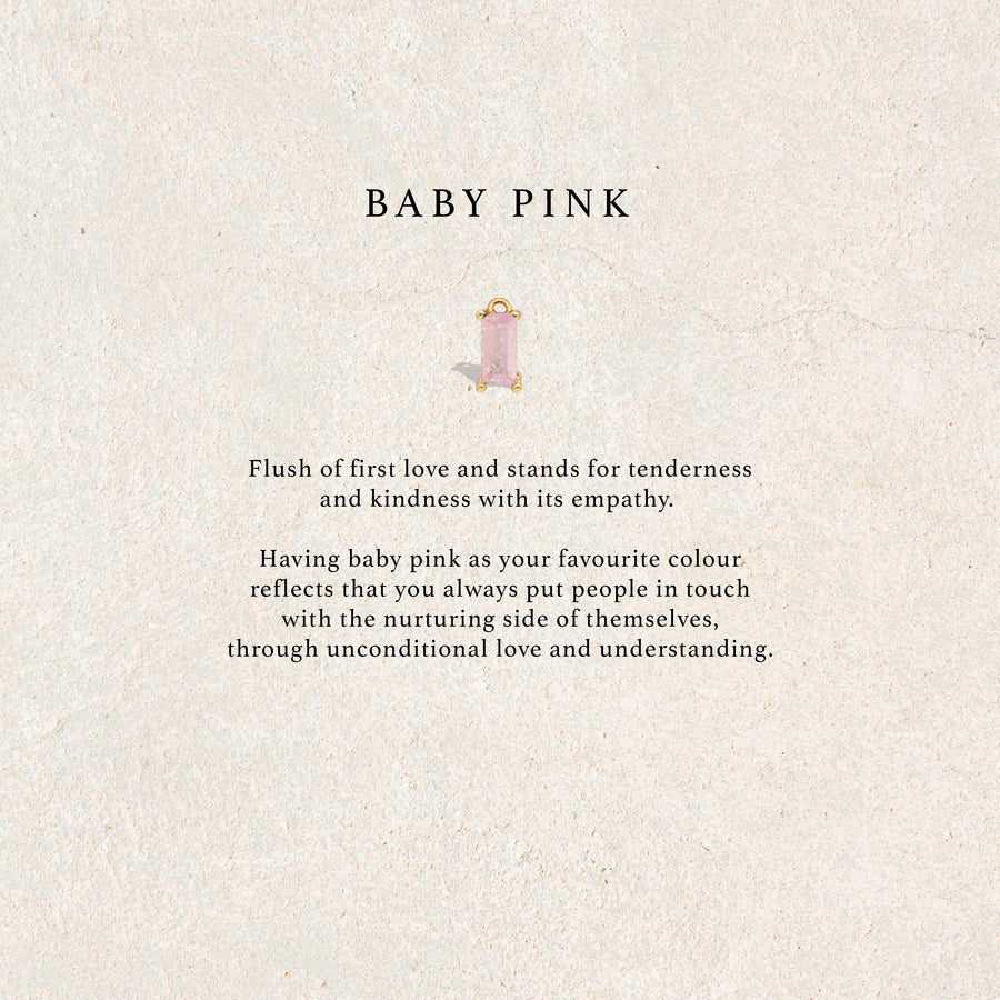Baby Pink Diamond Alphabet Personalised Necklace